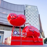 寧波和義大道城市心跳玻璃鋼美陳藝術(shù)裝置雕塑